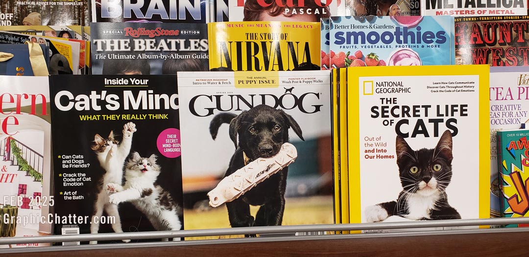 The cat and dog obsession of America on the racks of the Grocery Store